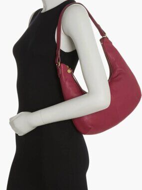 LUCKY BRAND Tari Short Shoulder Bag in Biking Red Genuine Leather NWT